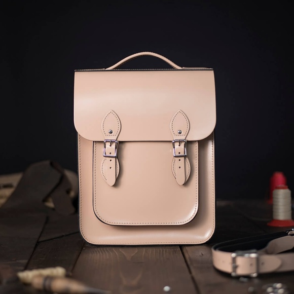Leather Satchel Taupe Leather Backpack